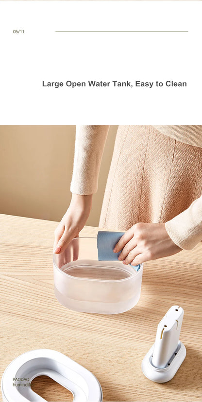 1L Double Nozzle LED Air Humidifier – Rechargeable Ultrasonic Diffuser