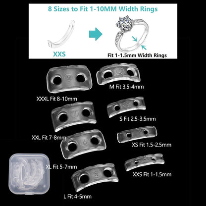 4pcs Ring Size Adjuster – Spiral Coil Guard for Loose Rings