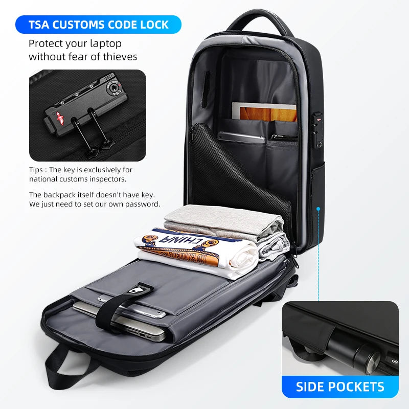 Cartmela Fenruien Laptop Backpack | Waterproof Travel Bag with USB Charging