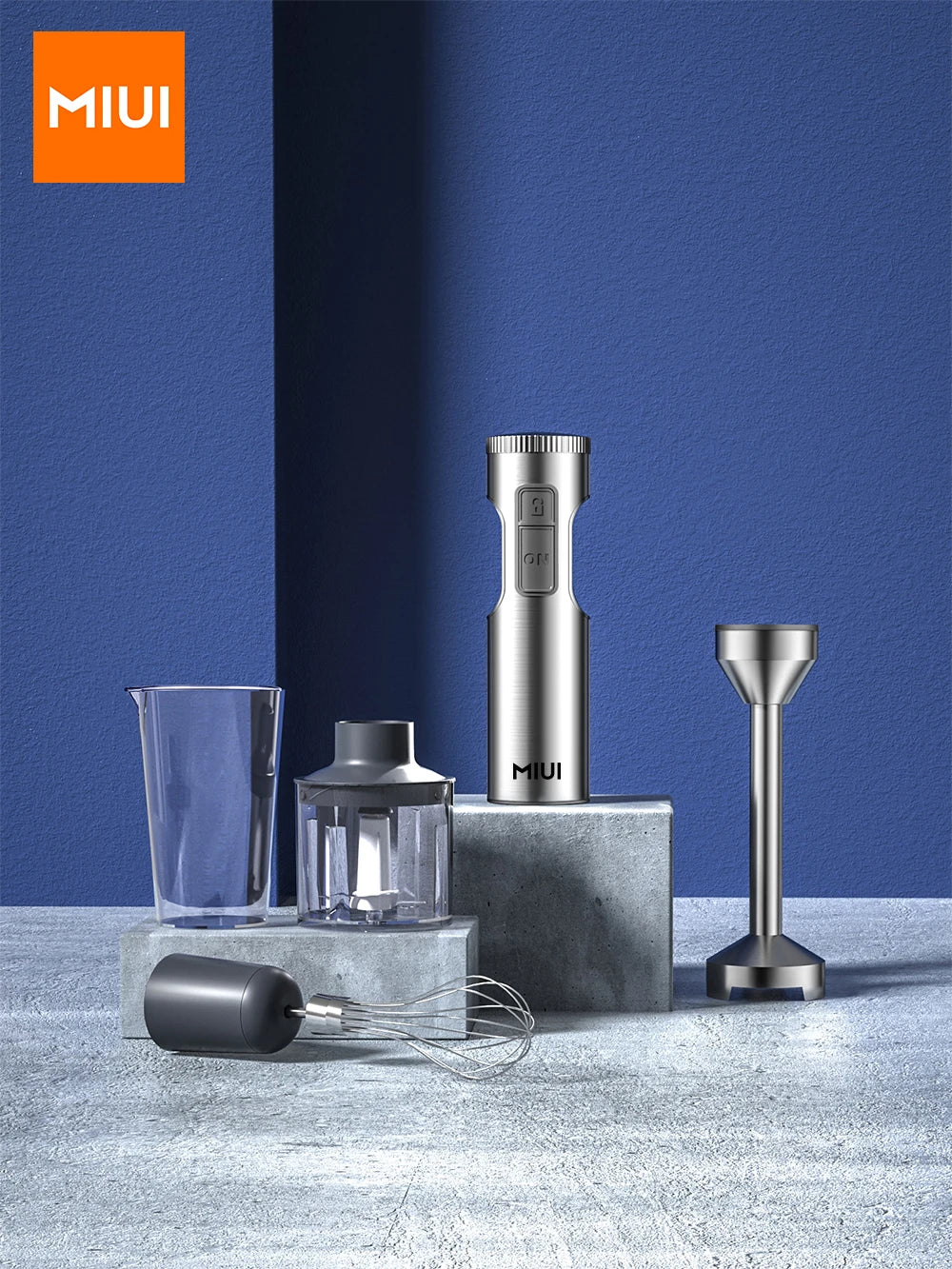 1000W 4-in-1 Hand Immersion Blender with Stainless Steel Stick