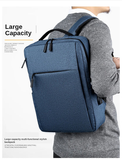 15.6" Waterproof Nylon Laptop Backpack with USB Charging Port