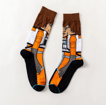 Star Wars Yoda R2-D2 Cosplay Socks Pair