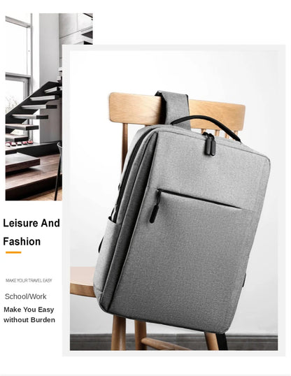 15.6" Waterproof Nylon Laptop Backpack with USB Charging Port