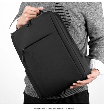 15.6" Waterproof Nylon Laptop Backpack with USB Charging Port