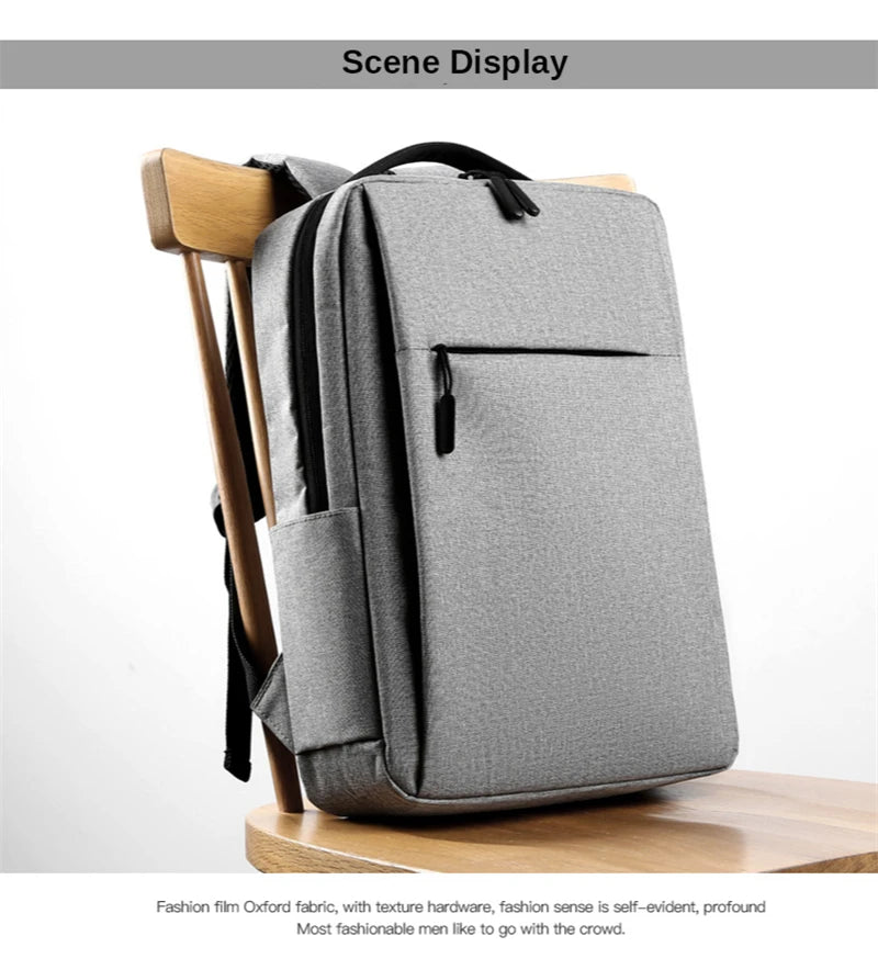 15.6" Waterproof Nylon Laptop Backpack with USB Charging Port