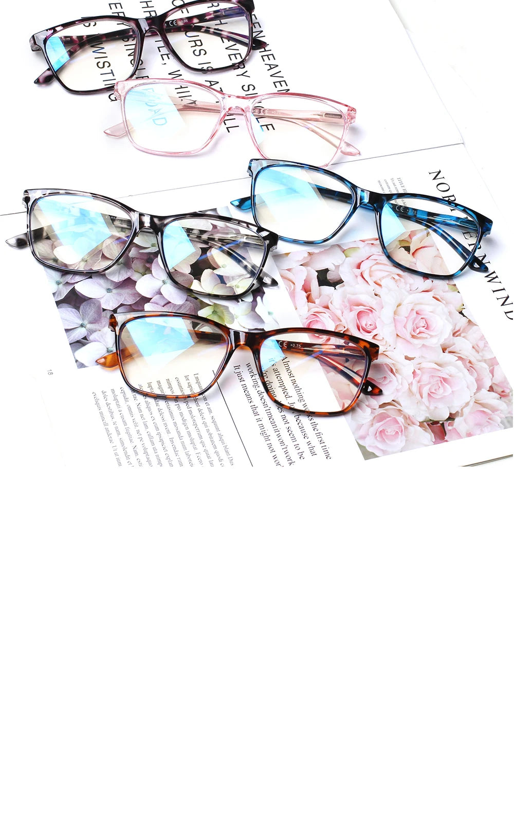 Blue Light Blocking Reading Glasses – Spring Hinges +2.0 to +3.0