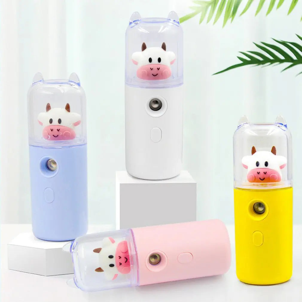 Cute Cow USB Nano Mist Sprayer & Humidifier for Skin Hydration