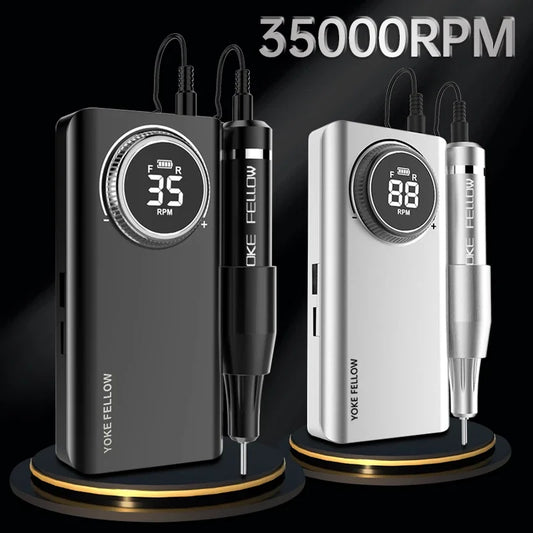 35000RPM Electric Nail Drill – Rechargeable Manicure Gel Polisher