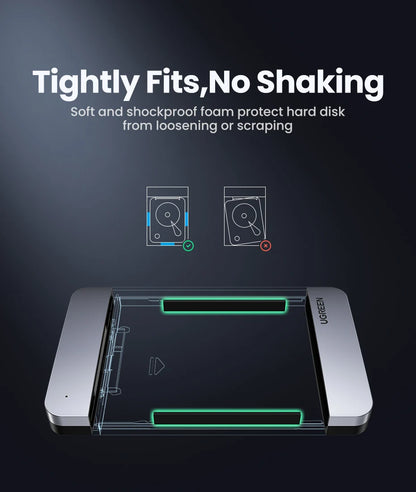 2.5" SATA to USB-C 3.1 Gen 2 HDD SSD Enclosure Aluminum Case