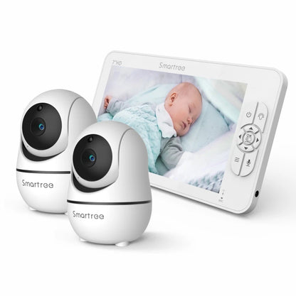 7" 1080P HD Split Screen Baby Monitor – Dual Cameras & Remote Control