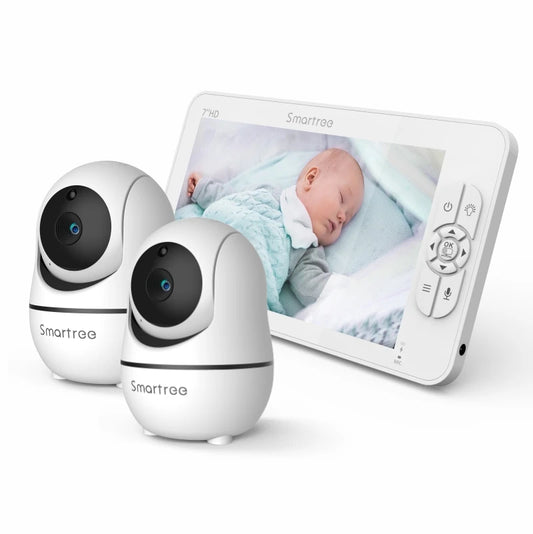 7" 1080P HD Split Screen Baby Monitor – Dual Cameras & Remote Control