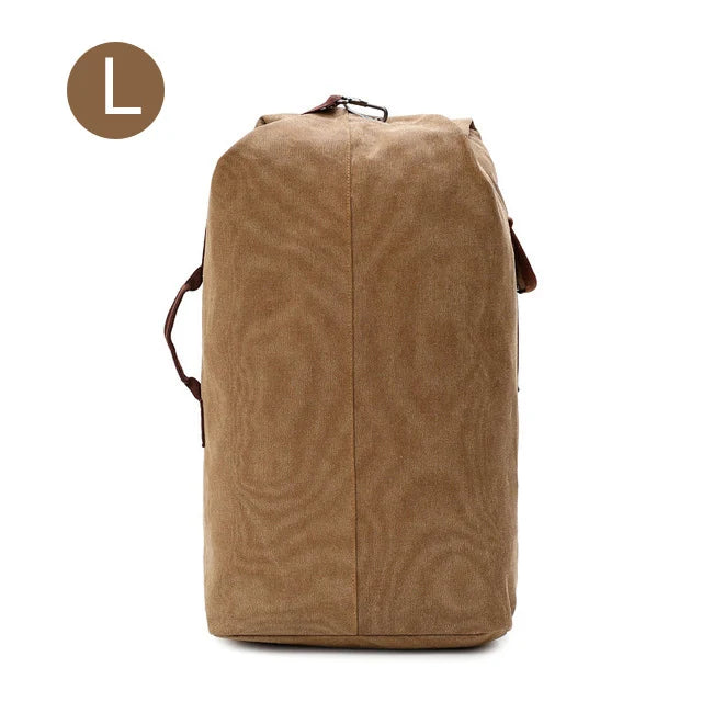 Large Men’s Canvas Travel Backpack – Mountaineering Army Shoulder Bag
