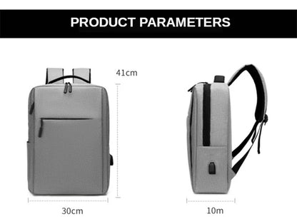 15.6" Waterproof Nylon Laptop Backpack with USB Charging Port