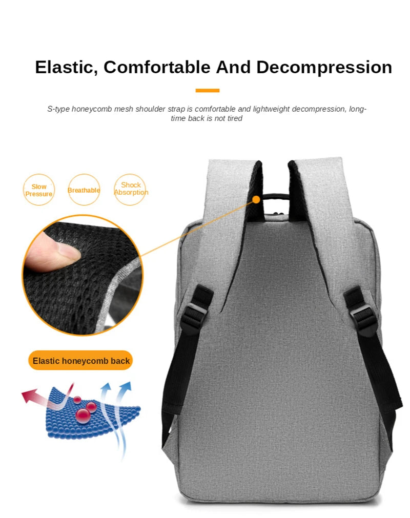 15.6" Waterproof Nylon Laptop Backpack with USB Charging Port