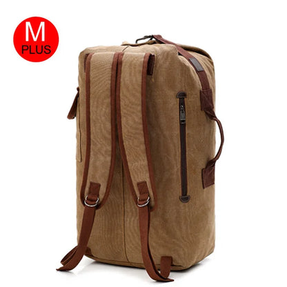 Large Men’s Canvas Travel Backpack – Mountaineering Army Shoulder Bag