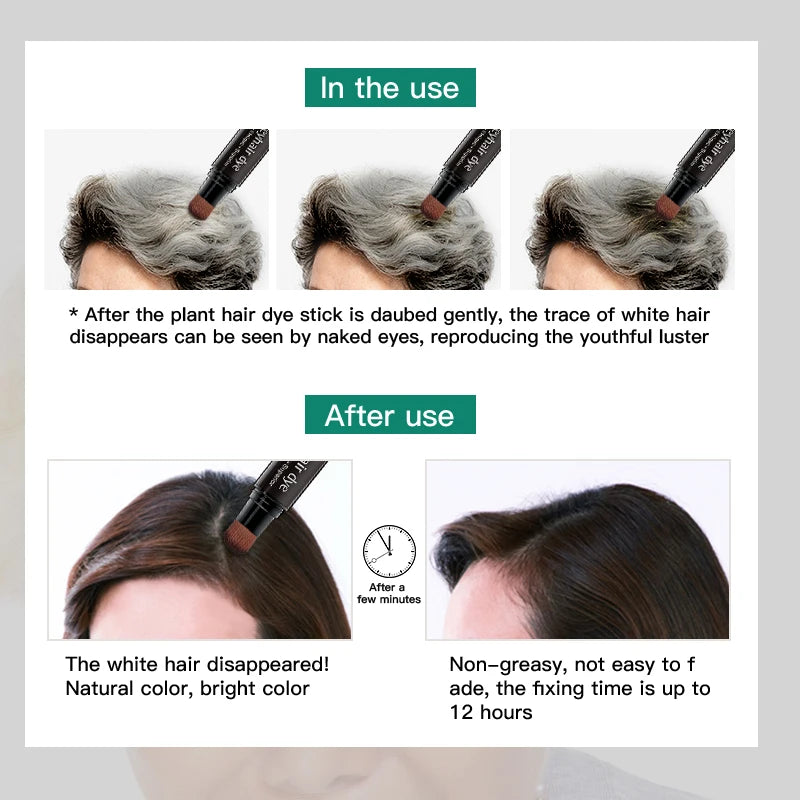 Sevich Hair Dye Pen – Root Touch-Up Stick for Black & Brown Hair