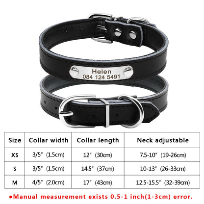 Custom Leather Pet Collar – Engraved Rhinestone Dog Collar