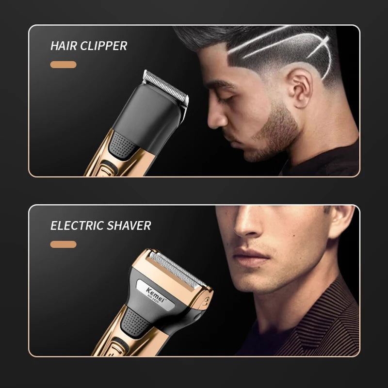 Kemei 3-in-1 Electric Shaver Kit – Beard, Nose & Hair Trimmer