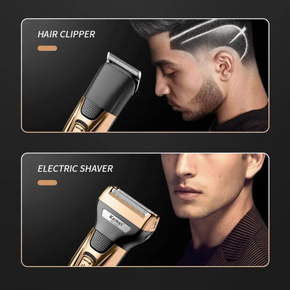 Kemei 3-in-1 Electric Shaver Kit – Beard, Nose & Hair Trimmer
