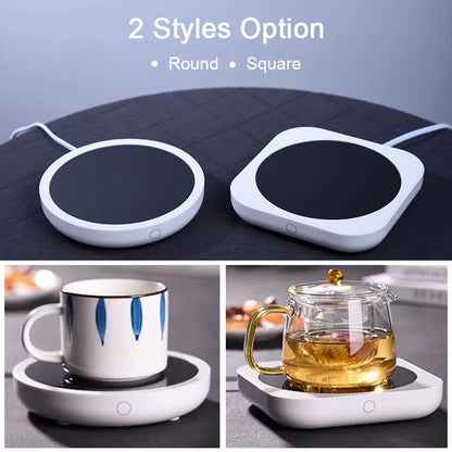 Electric Coffee Mug Warmer – 80°C Heating Plate for Desk Use