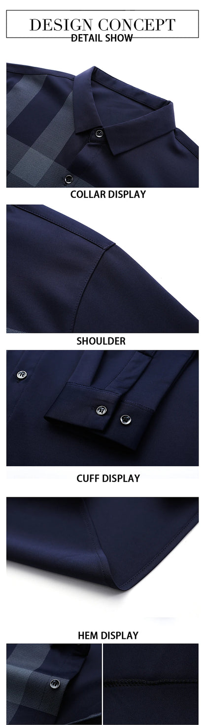 Men’s Striped Vintage Shirt – Long Sleeve Spring/Autumn Casual Top