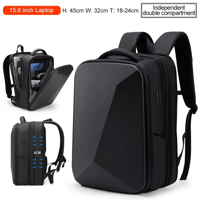 Cartmela Fenruien Laptop Backpack | Waterproof Travel Bag with USB Charging