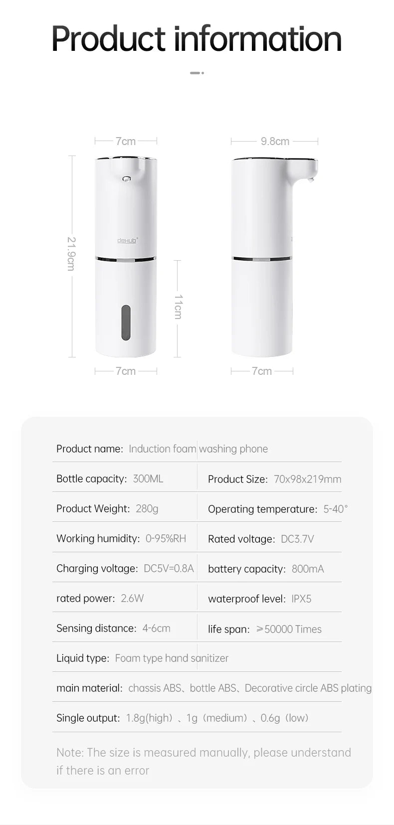 Automatic Foam Soap Dispenser – Smart USB Rechargeable Hand Washer