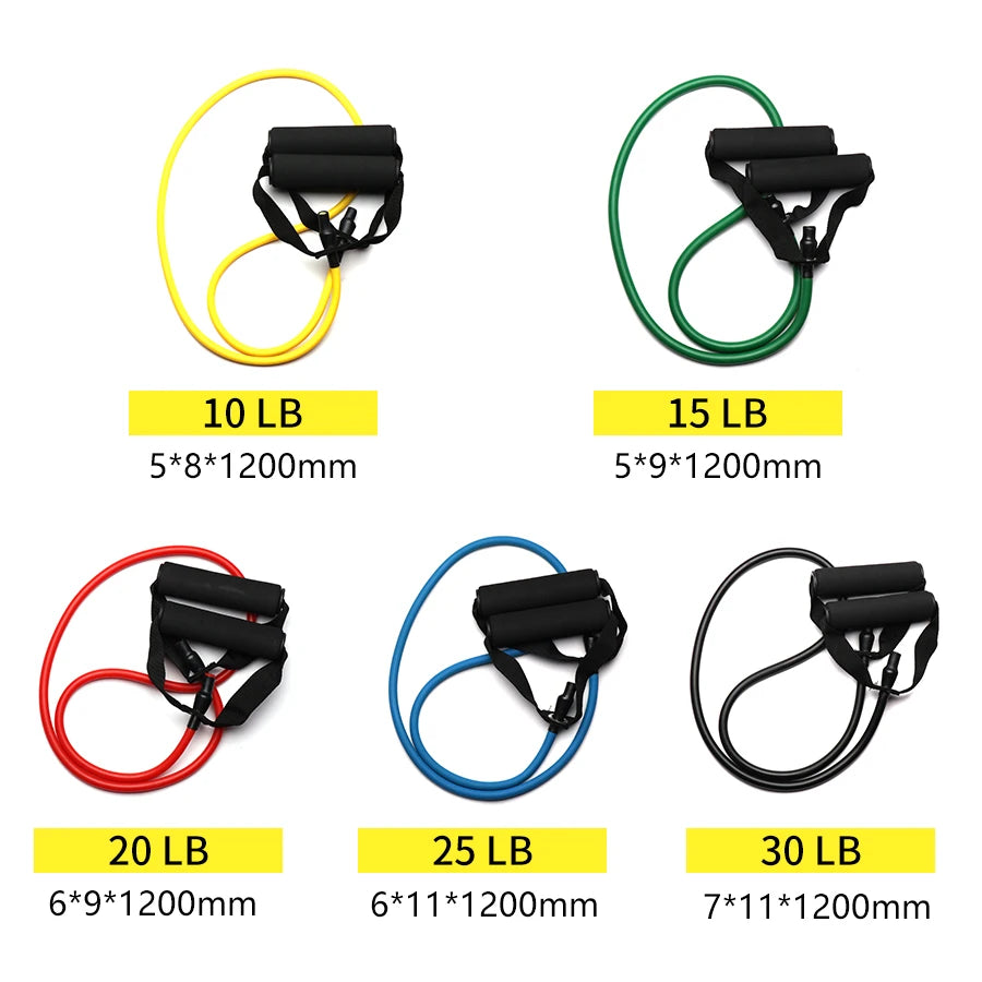 5-Level Resistance Bands with Handles – Fitness & Strength Set
