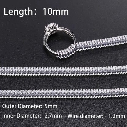 4pcs Ring Size Adjuster – Spiral Coil Guard for Loose Rings