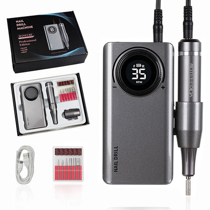 35000RPM Electric Nail Drill – Rechargeable Manicure Gel Polisher