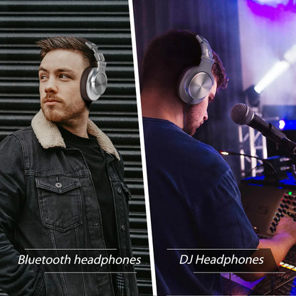 Wired & Wireless Bluetooth 5.2 Over-Ear Headphones with Mic