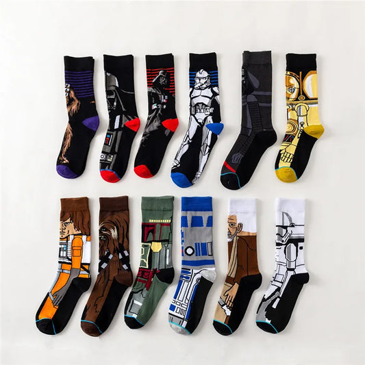 Star Wars Yoda R2-D2 Cosplay Socks Pair