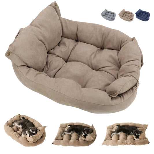 Multifunction 3-in-1 Dog Bed Mat – Soft Winter Sofa Nest for Dogs & Cats