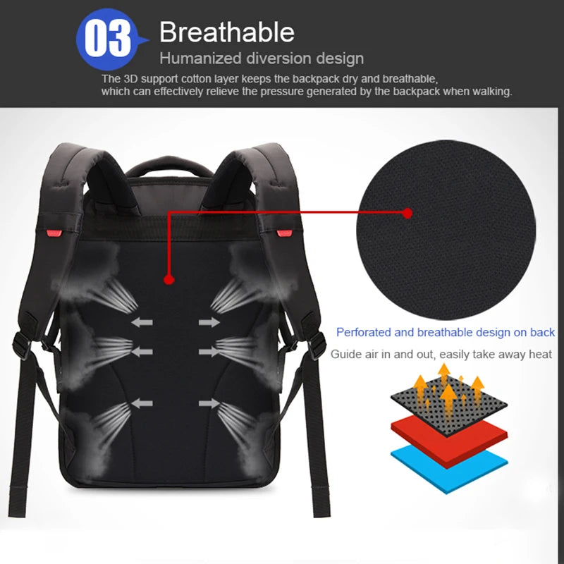 Men’s Oxford Laptop Backpack – Waterproof Large Capacity Bag
