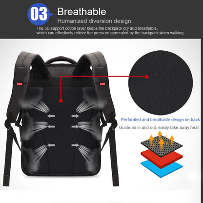 Men’s Oxford Laptop Backpack – Waterproof Large Capacity Bag