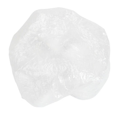 100PCS Elastic Clear Bathing Hair Care Protector Hat Disposable Shower Cap