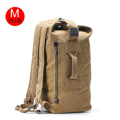 Large Men’s Canvas Travel Backpack – Mountaineering Army Shoulder Bag
