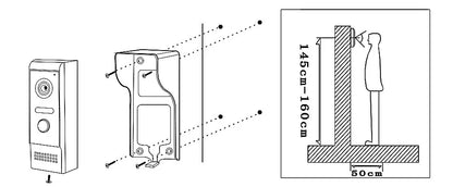 700TVL Waterproof Video Doorbell – Intercom & IR Night Vision