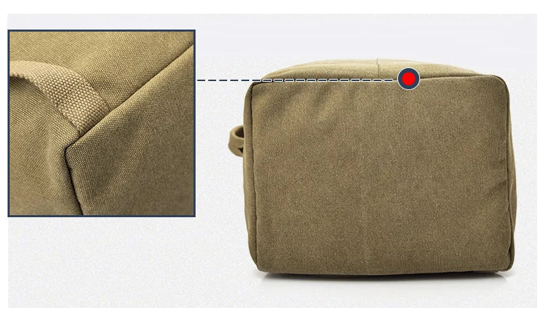 Large Men’s Canvas Travel Backpack – Mountaineering Army Shoulder Bag