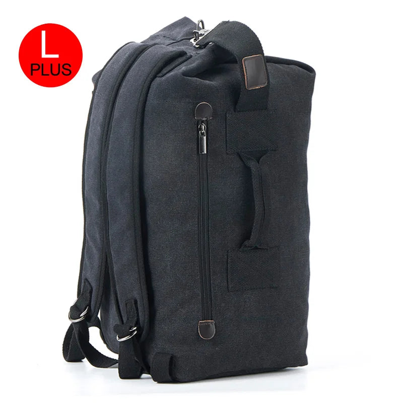 Large Men’s Canvas Travel Backpack – Mountaineering Army Shoulder Bag