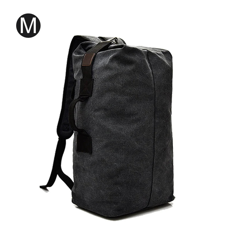 Large Men’s Canvas Travel Backpack – Mountaineering Army Shoulder Bag