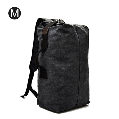 Large Men’s Canvas Travel Backpack – Mountaineering Army Shoulder Bag