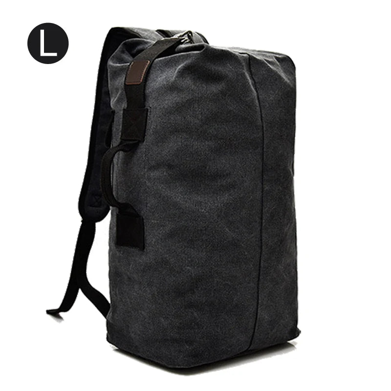 Large Men’s Canvas Travel Backpack – Mountaineering Army Shoulder Bag