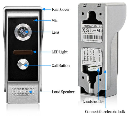 700TVL Waterproof Video Doorbell – Intercom & IR Night Vision