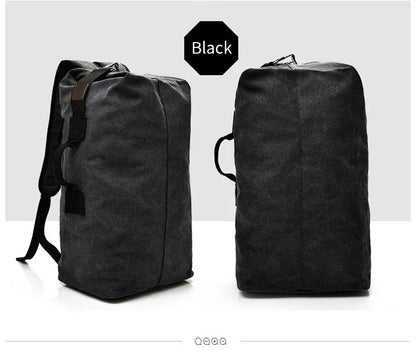 Large Men’s Canvas Travel Backpack – Mountaineering Army Shoulder Bag