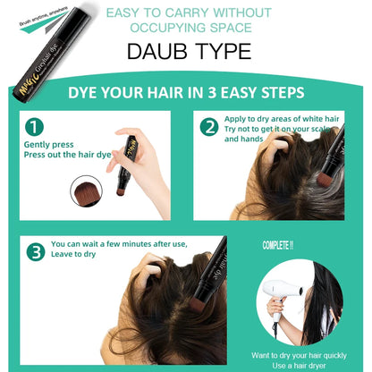 Sevich Hair Dye Pen – Root Touch-Up Stick for Black & Brown Hair