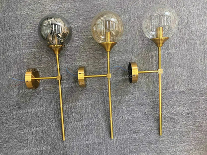 Modern Glass Wall Lamp – Golden Round Nordic Sconce Light
