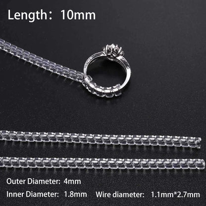 4pcs Ring Size Adjuster – Spiral Coil Guard for Loose Rings