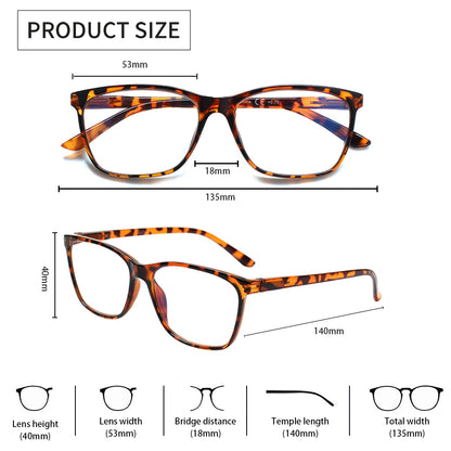 Blue Light Blocking Reading Glasses – Spring Hinges +2.0 to +3.0