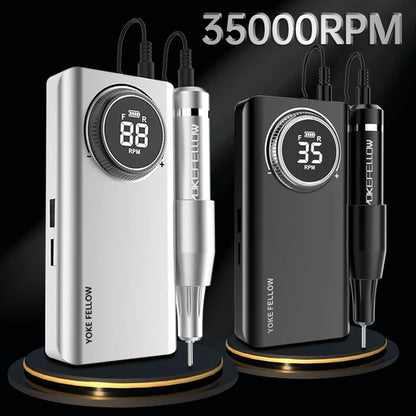 35000RPM Electric Nail Drill – Rechargeable Manicure Gel Polisher